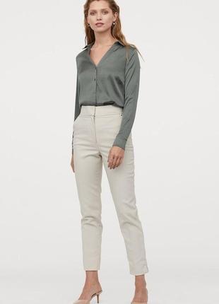 Стильные брюки слаксы штаны с завышенной талией от h&m