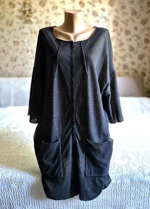 💯🖤💥 жіночий тонкий двосторонній кардиган плаття з кишенями annette görtz