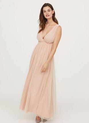 Длинное фатиновое платье h&m