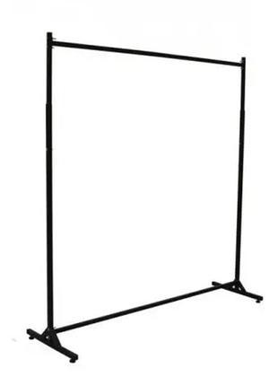 Стойка вешало для одежды регулируемая по высоте, 150см (черный)