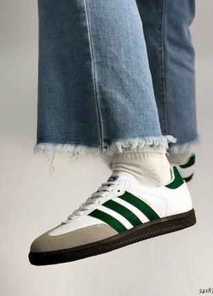 ▪️adidas samba трендовые белые женские новые кроссовки кеды сникерсы логотипы адидас самба газель gazel кожаные(эко кожа-замша) весна осень лето8 фото