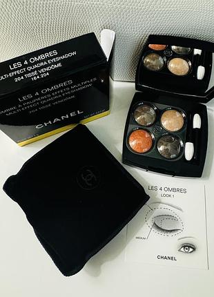 Тіні для повік Chanel Pre-Owned 1991-1994 tassel chain shoulder bag multi-effect quadra eyeshadow 204 tisse vendome, 2 г