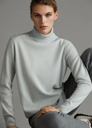 🍀🦠☘️ жіночий вовняний светр гольф водолазка massimo dutti