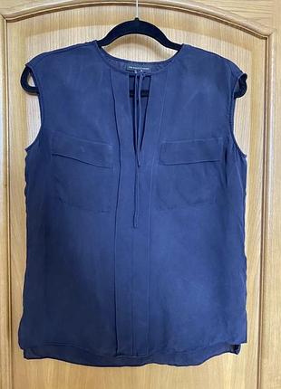 Шёлковый топ блуза майка 44-46 р