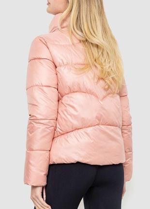 Куртка женская демисезонная отднотонная, цвет светло-розовый, 20353 фото