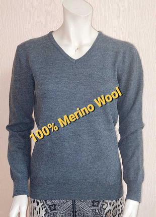 Шикарный пуловер серого цвета из 100% merino wool cedar wood state made in bangladesh