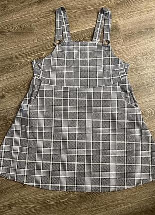 Балталл стильный сарафан в клетку платья в клетку