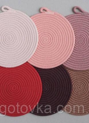 Овальный круглый ковер из хлопкового шнура ручная работа