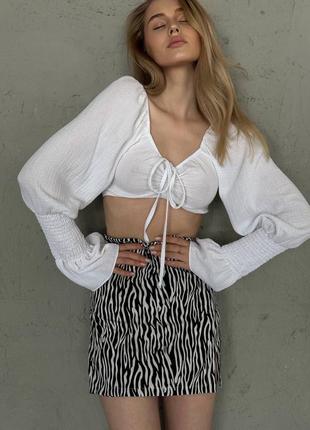 Юбка-шорты в принте зебра🦓