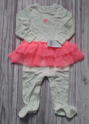 Человечек слип carter's с юбочкой