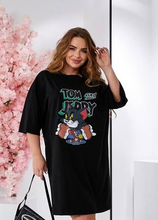 Том и джерри футболка кулир туника платье9 фото