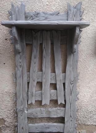 Прихожая из дерева "сундук" мебель под старину ( вешалка )