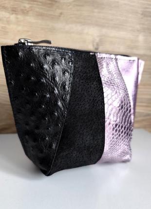 Кожаные косметички, ручная работа. много цветов.