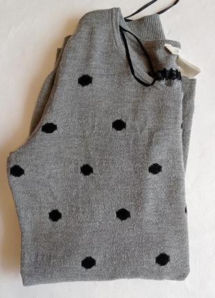 Мама джемпер тонкой вязки - серый/пятнистый - женщины | h&m кофта футболка с длинным рукавом