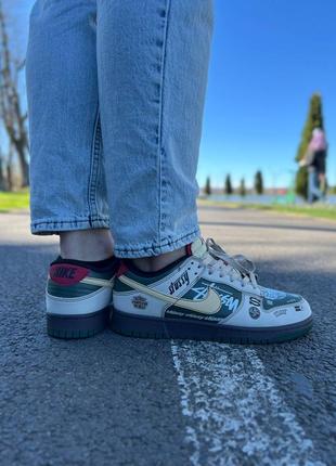 Мужские кроссовки nike sb dunk low x stussy "bmw m3"3 фото