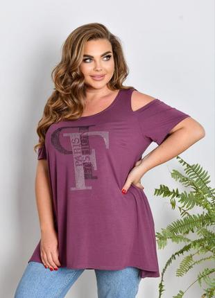 Стильная женская летняя свободная туника из вискозы