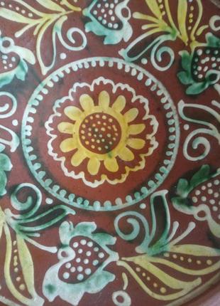 Миска  таріль кераміка майоліка вінтаж ручний розпис