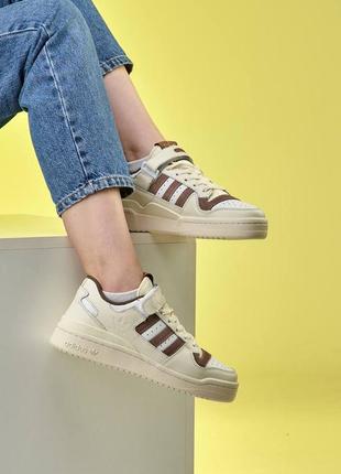Жіночі кросівки adidas forum low chocolate