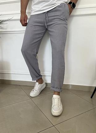 Чоловічі 🔝стильні льняні штани