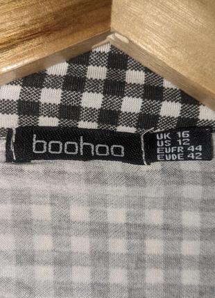 Трикотажний костюм у клітинку із віскози сарафан+кардиган boohoo #3349,33118 фото