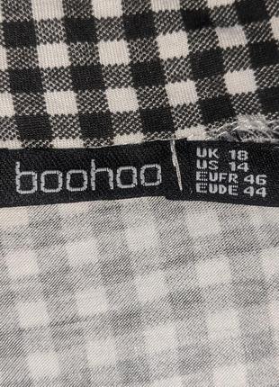 Трикотажний костюм у клітинку із віскози сарафан+кардиган boohoo #3349,33119 фото