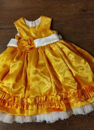Праздничное платье весеннее солнышко, лучик на 2-4 года