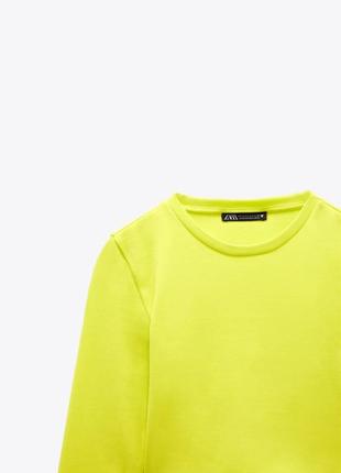 Zara новый кроп топ кофточка зара укороченная хлопок испания3 фото
