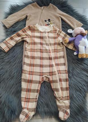 🐶🐶🐶🩶 натуральный велюровый человечек на молнии в клетку disney
