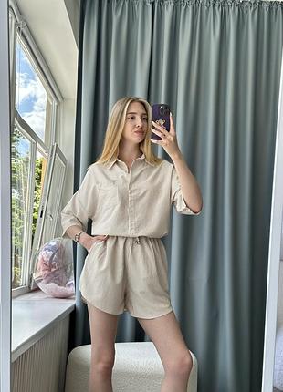 Костюм летний, легкий в полоску