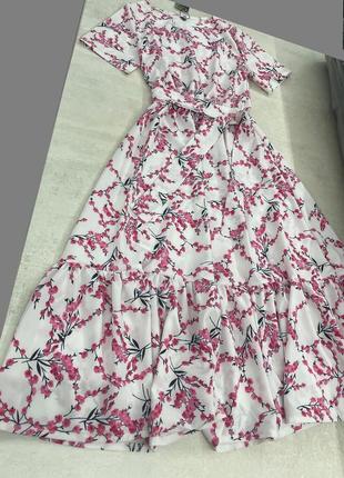 Женское принтовое платье