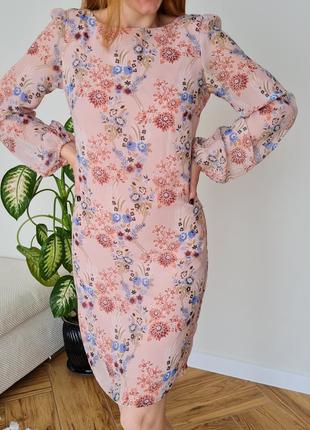 Сукня в квіти, шифонова сукня5 фото