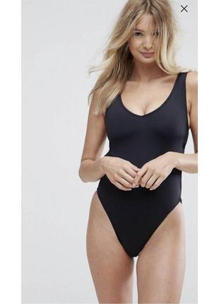 Asos купальник черный цельный