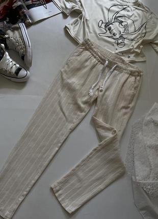 Женские лёгкие брюки в полоску vintage 🐚