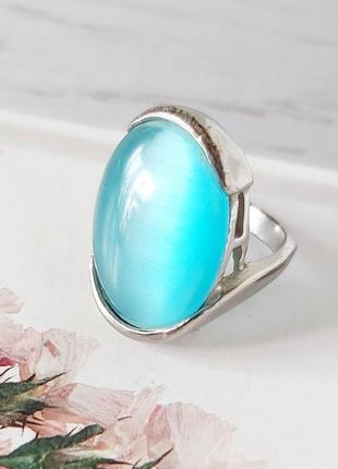 Кільце кошаче око каблучка перстень