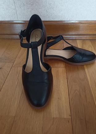 Туфли лоферы кожа clarks