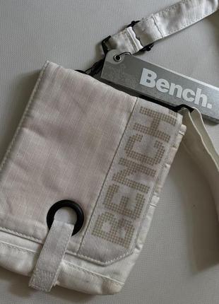 Крутейшая новая белая сумка кросс боди унисекс bench 🌫️