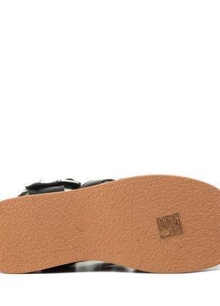 Босоніжки шкіряні на зручній платформі та танкетціі,на високій підошві ,стильні і модні чорні 1350л7 фото