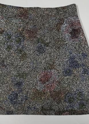 Шикарная теплая юбка юбка topshop твидовая с люрексом h&amp;m zara bershka asos boohoo