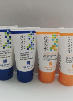 Andalou naturals набори для волосся шампунь 50мл та кондиціонер 50 мл