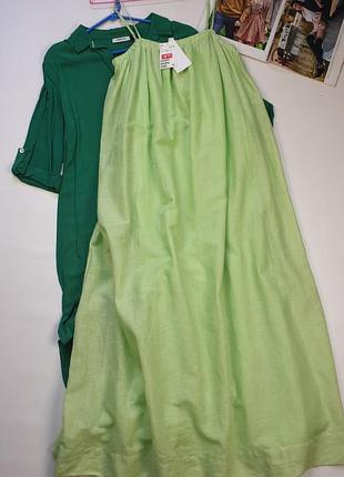 Нрва лляна сукня міді вільного крою