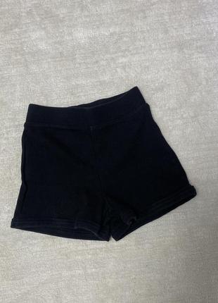 Черные шорты в рубчик zara