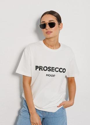 Женская футболка оверсайз prosecco mood2 фото