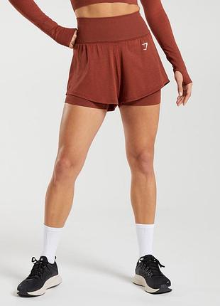 Gymshark жіночі спортивні шорти 2 в 1