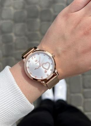 Жіночий годинник кварцовий olevs золотий5 фото