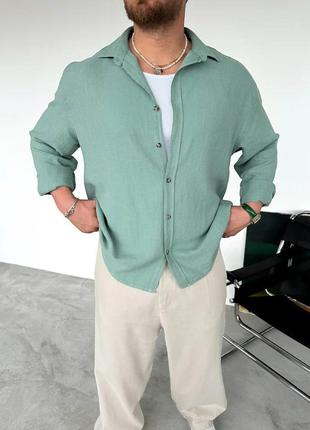 Легкая летняя рубашка оверсайз