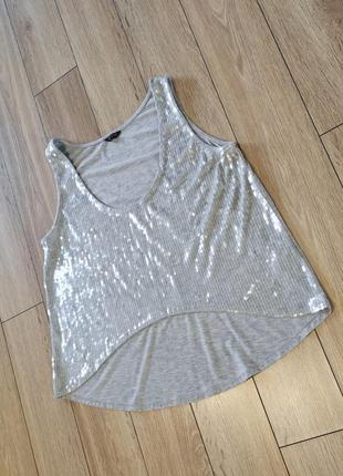 Топ, майка с пайетками guess