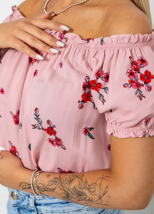 Топ женский нарядный, цвет пудровый, 244r282