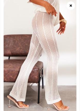 Пляжные брюки в сетку