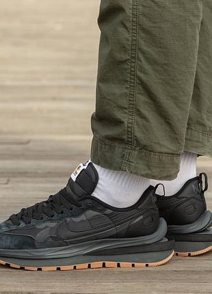 Кроссовки nike vaporwaffle sacai black\brown