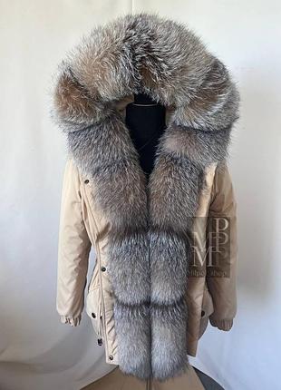Жіноча зимова парка куртка з натуральним хутром блюфрост, топ якість, 40-60 розміри. ціна від виробника